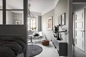 A mixture of black and straw creates elegance and is great to be used in the living room. A Cozy Grey Scandinavian Studio Apartment