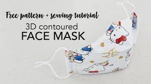 Free Pattern Good Fit No Gap 3d Contoured Face Mask Sewing Tutorial In 2020 Sewing Tutorials Japanese Sewing Japanese Sewing Patterns