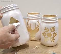 Diy Christmas Luminaries With Mason Jars And Modern Masters Metallic Paint How To Di Mason Jar Christmas Crafts Christmas Mason Jars Diy Christmas Mason Jars