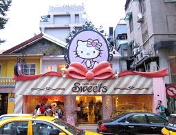 Hello Kitty Sweets Cafe In Taipei China Hello Kitty Shop Kitty Cafe Hello Kitty