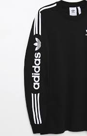 Long Sleeve Black Adidas Crop Top Graphic Black Long Sleeve T Shirt Dress For Short Women Aesthetic Clothes Fashion Nova Prom Dresses