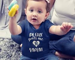 Body de bebé "Por favor, pásame a Yiayia": un regalo divertido para la  abuela