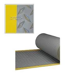 Walk pads for tpo roof. Tpo Walkway Pad Gray W Yellow Border Diamond 34 In X 50 Ft Roll