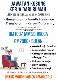 Itu adalah 10 kelebihan kerja di rumah. Maukerja On Twitter Jawatan Kosong Kerja Dari Rumah Gaji Sehingga Rm100 Sehari Kekosongan Home Tutor Translator Writer Freelance Kerani Data Entry Untuk Mohon Rt Dan Komen Maukerja Jap Lagi Admin Drop The Link