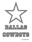 Dallas cowboys clipart coloring page. Nfl Coloring Pages Dallas Cowboys Cowboys Football Coloring Pages