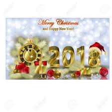 Merry christmas and happy new year background red gift box with white ribbon bow holiday greeting card design. Merry Christmas And Happy New Year 2018 Vector Illustration Royalty Free Cliparts Vectors And Stock Illustration Image 88281706
