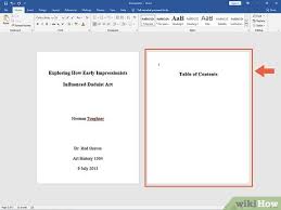Order and components thesis and dissertation guide unc. 4 Ways To Write A Table Of Contents Wikihow