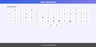 No need to generate one click options to copy and paste. Cool Symbols Copy And Paste Stars