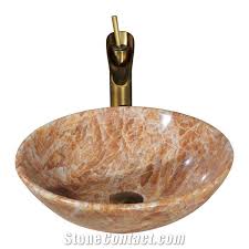 This type of sink has no divided basin. Iran Amber Onyx Round Basin Red Color Natural Stone Basin Kitchen Sinks Bathroom Sinks Wash Bowls China Hand Made Bathroom Washing Basin Counter Top And Vanity Top Sink Own Factory With Ce Stonecontact Com