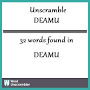 deamu from www.wordunscrambler.net