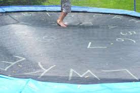 Everyone puts one open palm on the net. Fun Trampoline Games For Learning Letters Hands On As We Grow