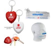 Custom CPR Mask Key Chains – Heart Case Emergency Kits