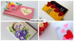 How to make handmade birthday card designs. Diy Easy Birthday Card Ideas With Video Tutorials K4 Craft