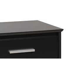 Fresco three drawer nightstand glossy white abc carpet home. Prepac Coal Harbor Tall 3 Drawer Nightstand In Black Bch 2027