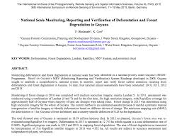 Bholanath Pradeepa And Kerry Anne Cort National Scale Monitoring Reporting And Verification Of Deforestation And Fores In 2020 Deforestation Remote Sensing Spatial