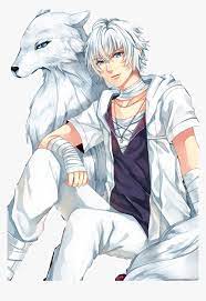 Anime wolves videos on fanpop. Freetoedit Wolf Animeboy Anime Wolfboy Werewolf Anime Wolf Boy With White Hair Hd Png Download Kindpng