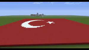 minecraft turk bayragi yapimi hd youtube