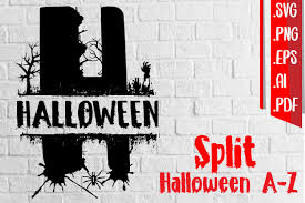 Download Split Halloween A Z Svg Eps Ai Png Graphic By Assalwaassalwa Creative Fabrica Yellowimages Mockups