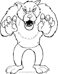 Free printable wolf coloring pages for kids. Werewolf Color Page For Halloween Wolf Colors Halloween Coloring Animal Coloring Pages