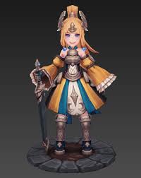 3d Role Girl Liu Hao On Artstation At Https Www Artstation Com Artwork Gq2w8 3d Model Character Low Poly Character Hand Painted Textures