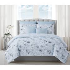 Style 212 Ava 7 Piece Light Blue Polyester Queen Comforter Set Cs3215qn7 1300 The Home Depot
