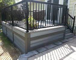 Fiberon Low Maintenance Composite Deck Edmonton Modern Deck Edmonton By Edmonton Custom Decks Deck Skirting Modern Deck Deck