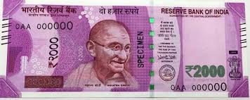 Image result for 2000 rupee note indian