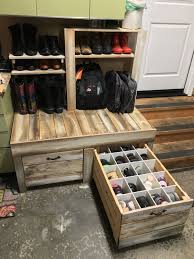 We have 8 garage shoes coupons for you to consider including 8 promo codes and 2 deals in september 2020. Shoe Storage With Bench Drawers Hide Shoes And Keep Them From Getting Dusty In The Garage Pallet And Scrap Wood Diy Garage Storage Home Diy Home Organization