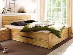 Jugendbett cedric 57 vintage braun 140x200 cm singlebett mit nako wohnbereiche kinder. Expendio Massivholzbett Caspar 140x200 Wildeiche Geolt Stauraumbett Jugendbett Singlebett Gastebett Holzbett Bett Jugendzimmer Amazon De Kuche Haushalt Wohnen