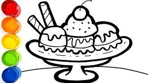 Maybe you would like to learn more about one of these? Ice Cream Banana Split Drawing And Coloring For Kids Ice Cream Coloring Pages Youtube