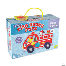 Both fire truck number puzzles will be great addition to your preschool fire safety or community helper units. Fire Truck Pups Floor Puzzle
