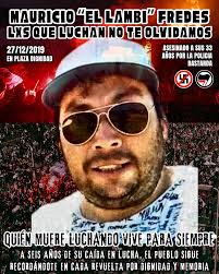 A 6 años de la muerte de Mauricio Fredes, el Lambi, asesinado por la  represión policial en Plaza Dignidad. La calle no te olvida. La memoria de  cada muertx está presente en
