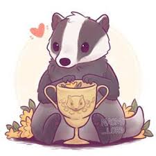 A Badger With Hufflepuff S Cup Thought It Would Be Fun To Draw House Animals With Harry Potter Drawings Cute Harry Potter Harry Potter Artwork