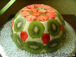 торт без выпечки из печенья и сметаны с киви Fruktovyj Tort Bez Vypechki Letnie Torty Tort Bez Vypechki Deserty