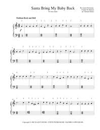 Santa Bring My Baby Back To Me For Easy Piano Free Music Sheet Musicsheets Org