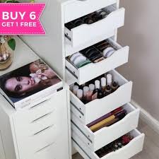 Tidyups Tidy Alex Set Of 6 Acrylic Makeup Organizers For Ikea Alex Malm And Vanity Tables Acrylic Organizer Makeup Makeup Organization Acrylic Makeup