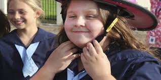 Pink fire truck at St. James Episcopal School