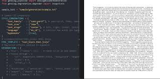 The font generator now also supports custom formats. Synthetic Document Generator H1 Style Font Size 2em Text Align Center Color Ff5733 Genalog H1