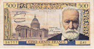 11 mars 1984 gainsbourg brûle un billet de 500 francs à la télévision. Billet De 500 Francs Victor Hugo Wikipedia