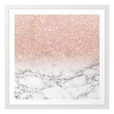 Modern Faux Rose Pink Glitter Ombre White Marble Art Print 1540 Dzd Liked On Polyvore Featu Gold Marble Wallpaper Pink Marble Wallpaper Rose Gold Wallpaper