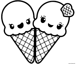 coloriage deux glaces a la vanille dessin glace imprimer de chat siamois oriental