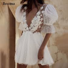 4.6 reviews (5) queen anne organza lace cap short sleeve wedding gown. Top 8 Most Popular Half Sleeve Short Wedding Dress List And Get Free Shipping A58