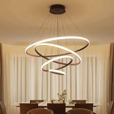 Modern Led Circle Chandeliers Lighting Lewe Decor Lamps Living Room Living Room Lighting Chandelier In Living Room