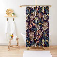 Dark Dream Forest Shower Curtain By Smalldrawing In 2020 Colorful Shower Curtain Shower Curtain Designer Shower Curtains