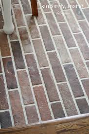 Diy Faux Brick Flooring Sincerely Marie Designs Faux Brick Diy Stone Floor Brick Flooring