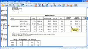 Manova Spss Part 3 Program Evaluation Research Methods Hypothesis