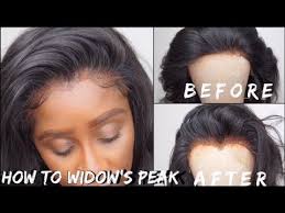 How To Create Customize A Widow S Peak Hairline On Your Frontal Wig Install Ft Uamazing Hair Youtube