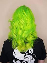 Spoiled Spa Salon Bright Hair Colors Neon Green Hair Green Hair Colors