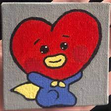 Bt21 Tata Mini Canvas Art Disney Canvas Art Diy Canvas Art