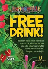 Kahunaville Island Restaurant And Party Bar Coupon Buy One Cocktail Or Beer And Get Second Cocktail Las Vegas Trip Planning Las Vegas Trip Vegas Trip Planning